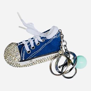 Blue Sparkly Shoe Keychain 